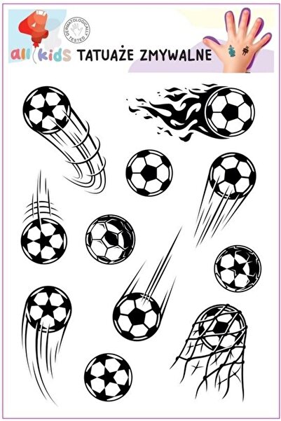 All4Kids Tatuaje lavabile pentru copii, All4Kids, Mingi, Alb/Negru