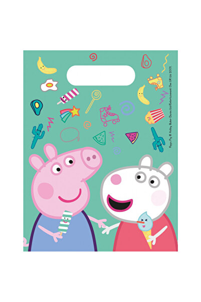 Godan Set 6 pungi cadou Peppa Pig, Javoli, Plastic, Multicolor