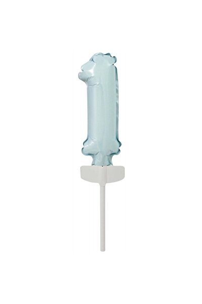 AMSCAN Balon folie, Amscan, Numarul1, 13 cm, Albastru