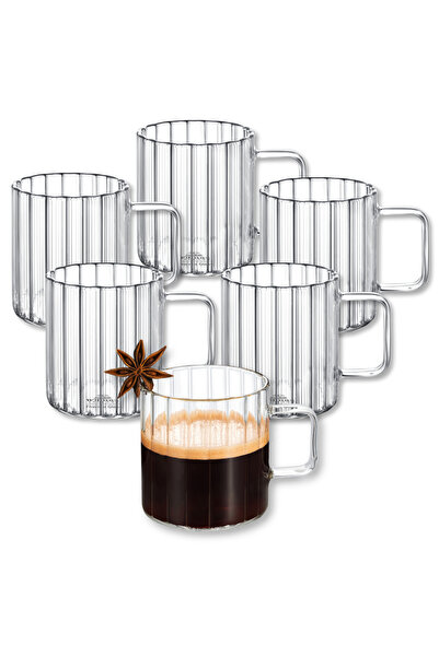 WILMAX ENGLAND Set 6 cești cafea termo sticlă, 150 ml, Thermoglass Wilmax