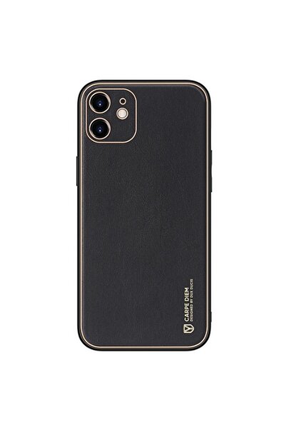 Dux Ducis Yolo Series Δερμάτινη θήκη για iPhone 12 (Μαύρο)