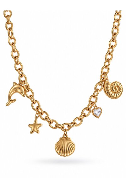serelya 316L Steel Sea Concept Charm Model Women's Necklace