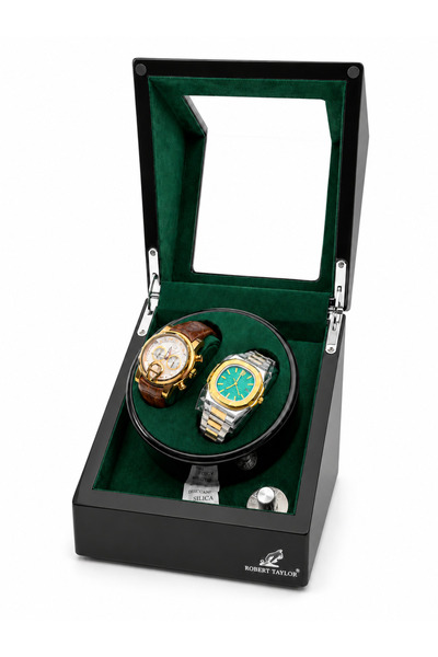 ROBERT TAYLOR Watch Winder Brooklands Collection 2 Slot Ultra Quiet Automatic...