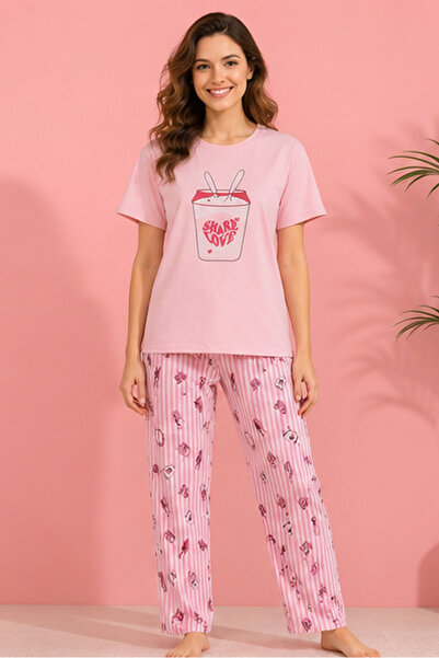 ETEN Girls Printed Pyjama Set Short Sleeve