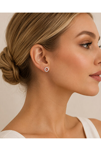 AMATI JEWELRY AMATI Обеци  "Хало Спарк " от сребро проба 925 с цирконий
