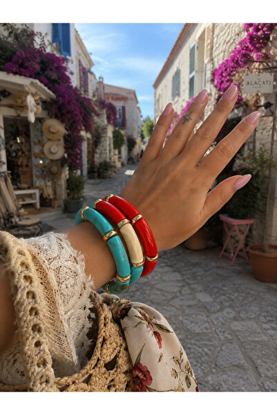 GMN COLLECTION YENİ SEZON YENİ SERİ SUMMER FASHİON 3LÜ PARLAK SEDEFLİ LASTİKL...