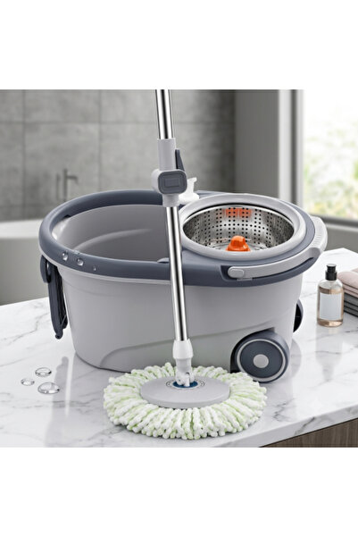 Circles 360 Degree Rotating Floor Mop Bucket with Stainless Steel Wringer and...