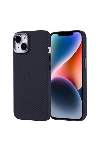 zore iPhone 13 Kılıf Ultra İnce Magsafe Karbon Fiber Görünümlü İnce Hafif NXXA