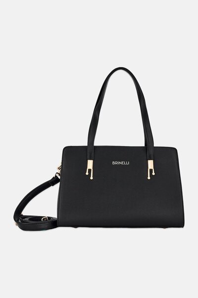 BRINELLI Women Brand Logo Hand Bag, Black