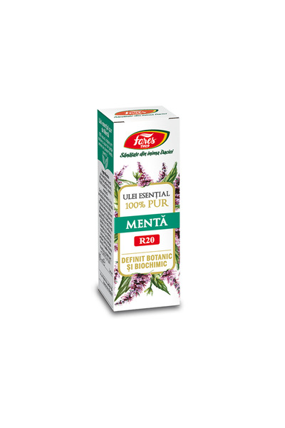 Fares Ulei de Menta 100% Pur (R20) Definit Botanic si Biochimic 10ml
