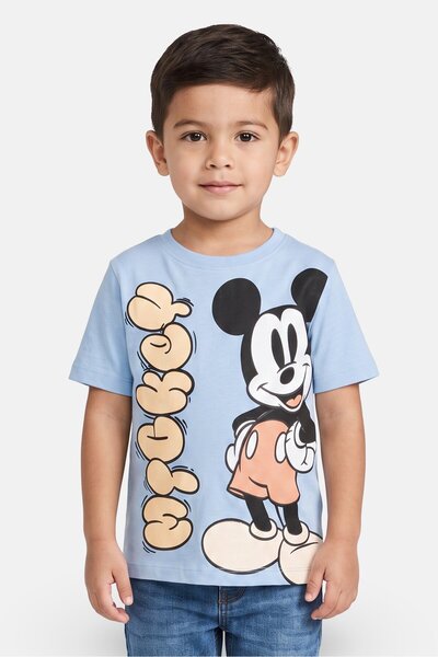 Disney Mickey Mouse Toddlers Boy Crew Neck Short Sleeve Graphic Print T-Shirt...