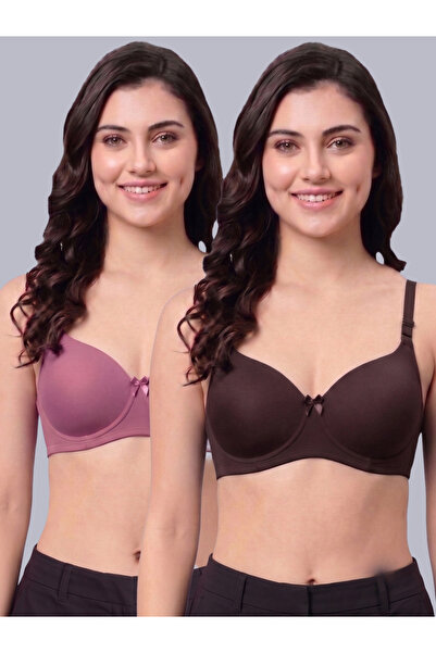 Eden By Styli Pack of 2 - Heavily Padded Non Wired Bra