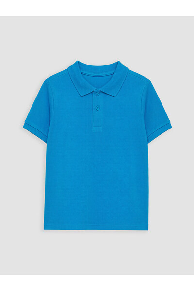 LC Waikiki Lcw Kids Turquoise Polo Collar Boys' Pique T-Shirt