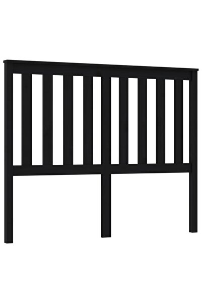 vidaxl Tăblie de pat, negru, 126x6x101 cm, lemn masiv de pin