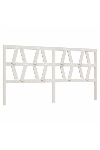 vidaxl Tăblie de pat, alb, 206x4x100 cm, lemn masiv de pin