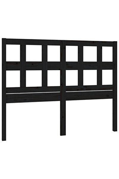 vidaxl Tăblie de pat, negru, 205,5x4x100 cm, lemn masiv de pin
