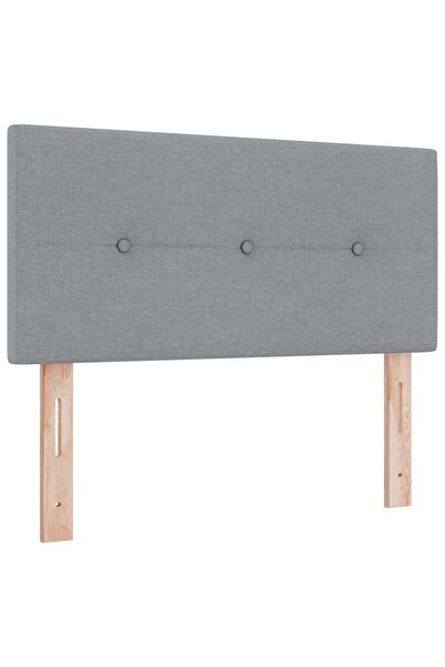 vidaxl Cap de pat cu înălțime ajustabilă Gri deschis 100 cm țesătură