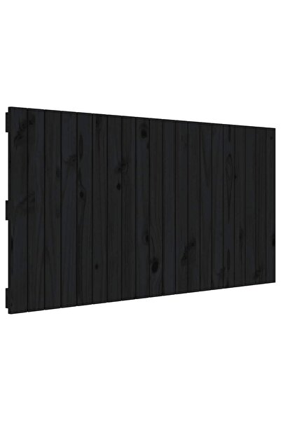 vidaxl Tăblie de pat pentru perete, negru, 127,5x3x60 cm