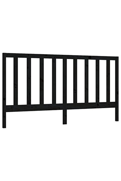 vidaxl Tăblie de pat, negru, 186x4x100 cm, lemn masiv de pin