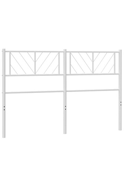 vidaxl Tăblie de pat de schimb metalică, alb, 150 cm
