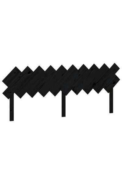 vidaxl Tăblie de pat, negru, 196x3x80,5 cm, lemn masiv de pin