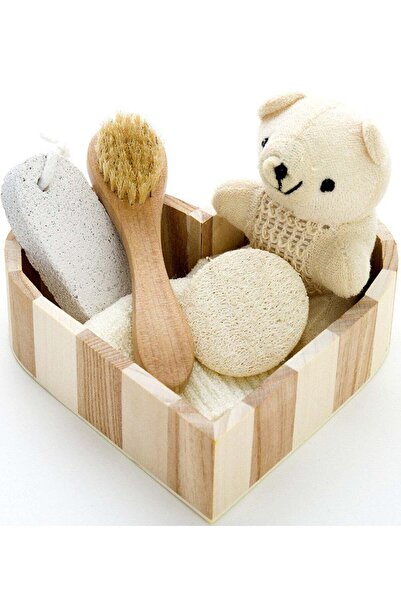 sharpdo 5 In 1 Little Bear Bath Set Multifunctional Natural Bathing Set For W...