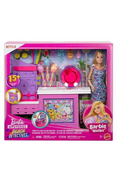Barbie Set de joaca cu papusa Malibu, Barbie, Mysteries Beach Detectives, Cot...