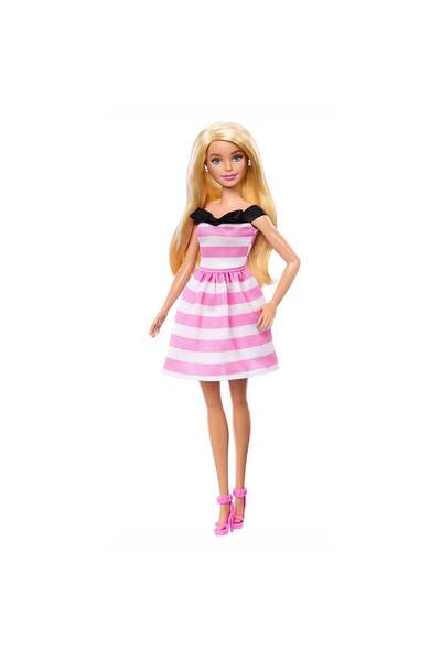 Barbie Papusa cu par blond, Barbie, 65 ani aniversare, HTH66