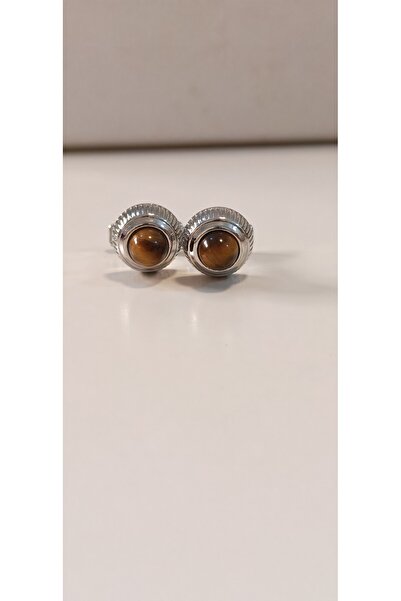 Mnarat Alfanar Silver Men's Kebk with Tiger Eye Stone