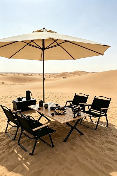 Bleco One portable folding camping table, sturdy aluminum alloy table, easy t...