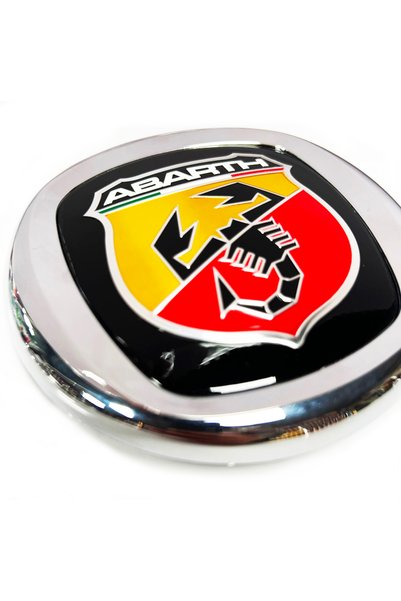 KOTO Abarth Logo Front Grille Emblem with Chrome Frame 85mm Original