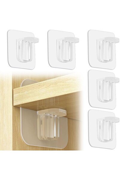 Arabest 30 Pcs Plastic Self-Adhesive Shelf Support Pegs,Partition Pins for Fu...