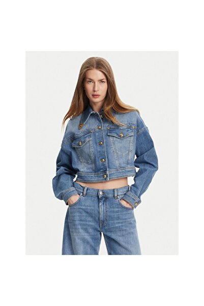VERSACE JEANS COUTURE Geacă de blugi pentru femei 78HAS450 CDWA8 Albastru
