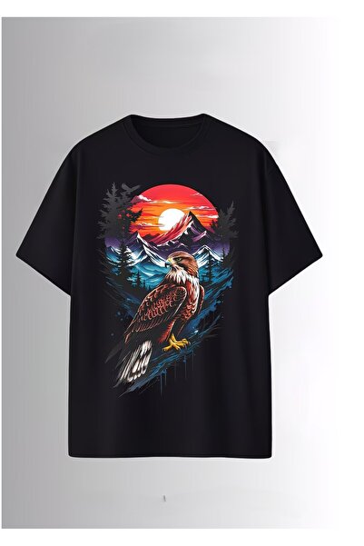 İnazuma Outdoors Unisex Oversize εμπριμέ βαμβακερό μπλουζάκι με κοντό μανίκι ...