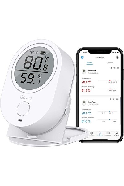 Govee Temperature and Humidity Monitor with Alerts, Digital Indoor Thermomete...