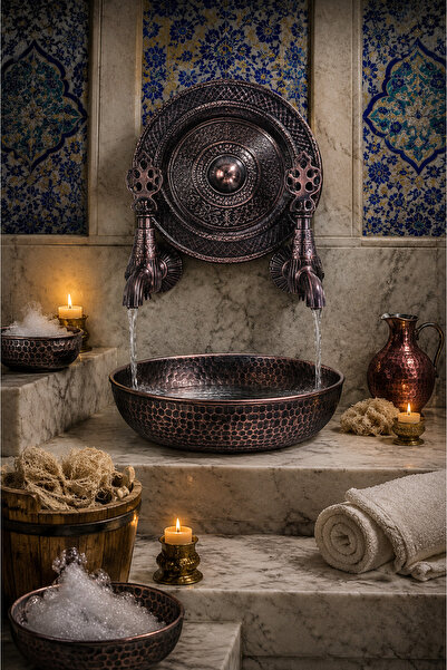 vb vitrinbanyo Kurna Faucet Set Antique Kurna Set 2 Pieces Antique Ottoman Fa...