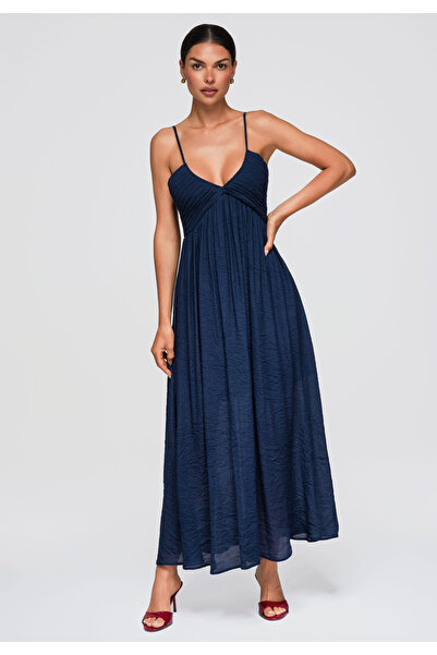 OMBRE Women's Maxi Dress with V-Neck and Adjustable Straps OW-DLR-E0009