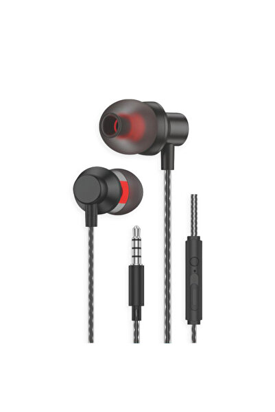 LEEWELLO EJ-061 Ενδοωτικά ακουστικά handsfree με βύσμα 3.5mm, Μαύρο