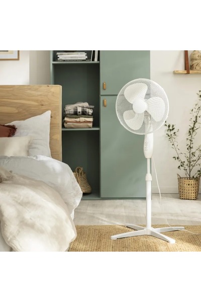 Zilan Ventilator cu Picior 50W - Rotativ de Camera, Birou - 3 Viteze, Racitor...