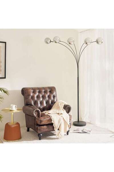 PAN HOME Novaglow 5-Lights E-14 Floor Lamp 160x80x200cm - Smoke Grey