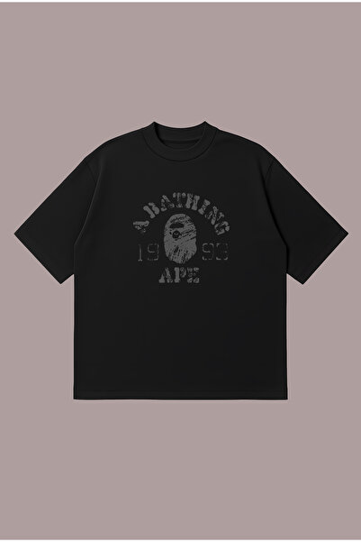 PURE POWER Μπλουζάκι Fade Bape με στάμπα, oversized, boxy κοπή, unisex, 100% ...