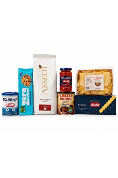 Asselti Set Italia – Boabe de cafea, Paste, Sos, Biscuiți, Orz și Bicarbonat,...