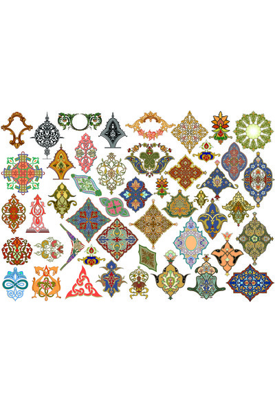 TELLGRAF مجموعة ملصقات ذات إطار ونقوش تقليدية (21×31 سم، مجموعة واحدة)