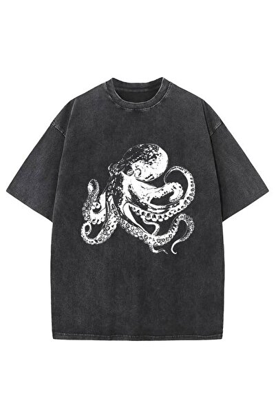bellanova Unisex πολύχρωμο μπλουζάκι με στάμπα Oversize Streetwear Άνετη εφαρ...