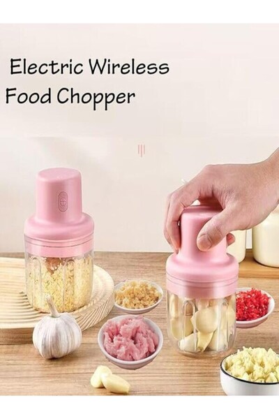 Twinkle Mart Mini Garlic Grinder & Chopper, 250ml – USB Rechargeable, One-Touch Electric Cutter for Garlic, Onion, Chili & Herbs – BPA-Free, Dishwasher Safe, Compact Kitchen Gadget