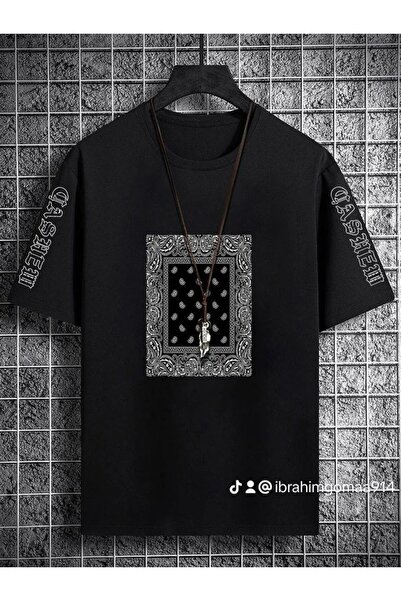 bellanova Unisex πολύχρωμο μπλουζάκι με στάμπα Oversize Streetwear Άνετη εφαρ...