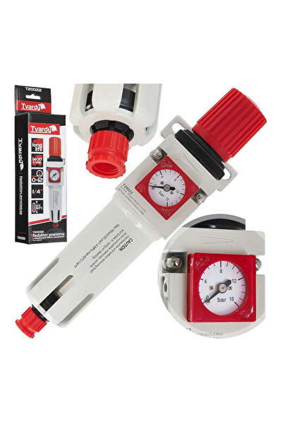 Tvardy Reductor de presiune aer cu filtru și manometru 1/4 ", T20022
