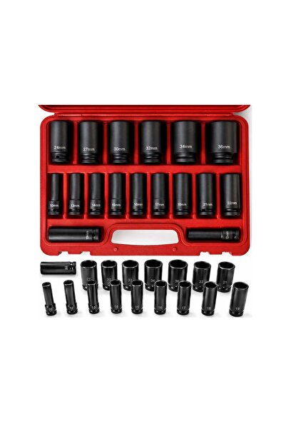 Ondragon Set de chei tubulare de impact, 10-36 mm, Cr-Mo, 17 piese, OD 9224