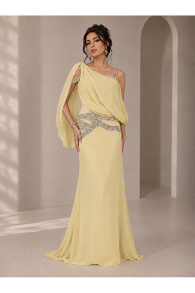 ASIAN Rival Dress Luxurious and Elegant Evening Dress Available in Pink and Y...