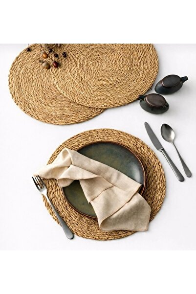 royalscent 30 cm Set of 3 Wicker Trays – Natural Handmade Round American Serv...